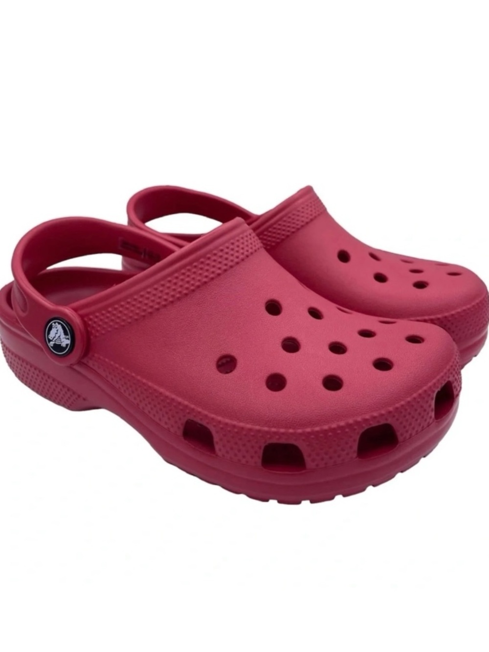 CROCS kids classic red clogs with slingback strap Size 1